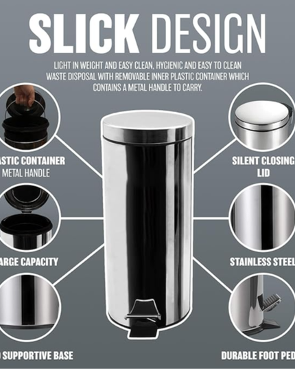 Stainless Steel Trash Can 3 Liter