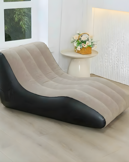 Flocked Lounge Inflatable Sofa Chair