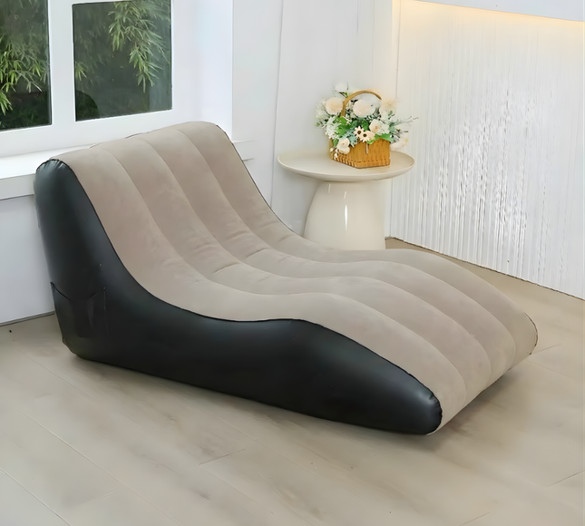 Flocked Lounge Inflatable Sofa Chair