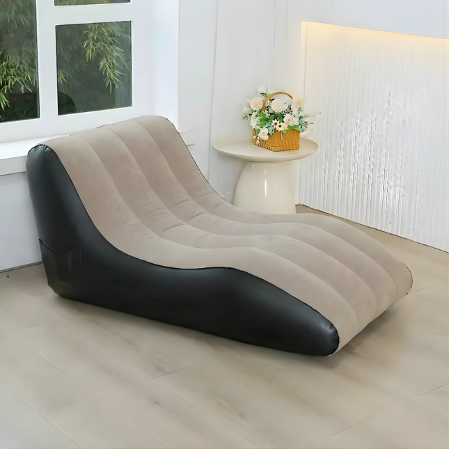 Flocked Lounge Inflatable Sofa Chair