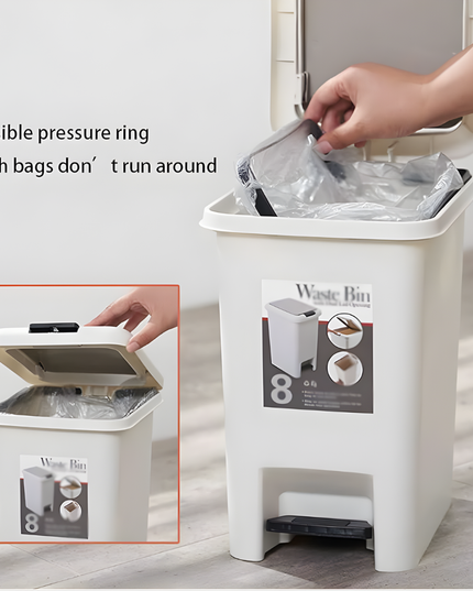 Plastic Trash Can Lid Press 8 Liter