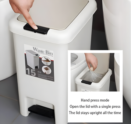 Plastic Trash Can Lid Press 8 Liter