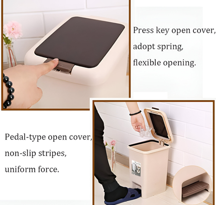 Plastic Trash Can Lid Press 30Liter