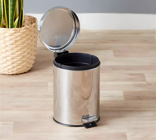 Stainless Steel Trash Bin Basket 8 Liter