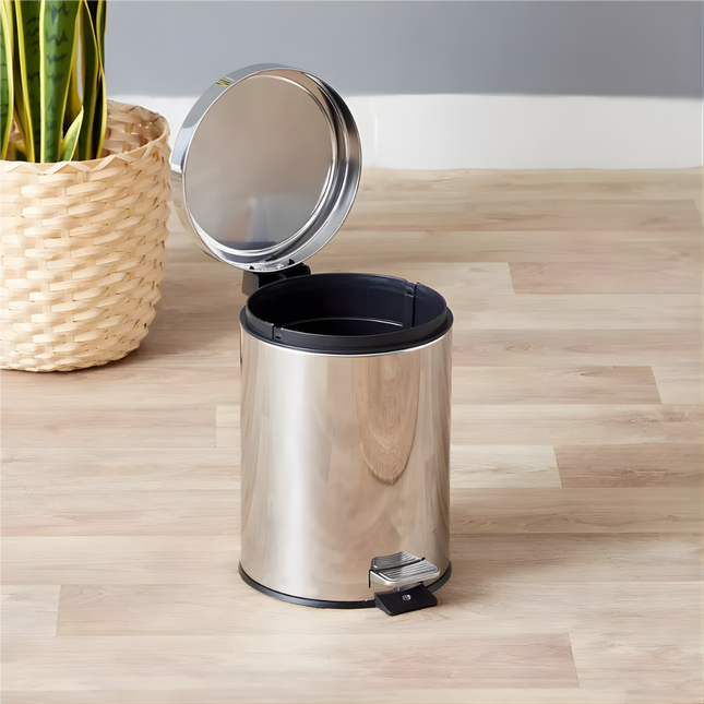 Stainless Steel Trash Bin Basket 8 Liter