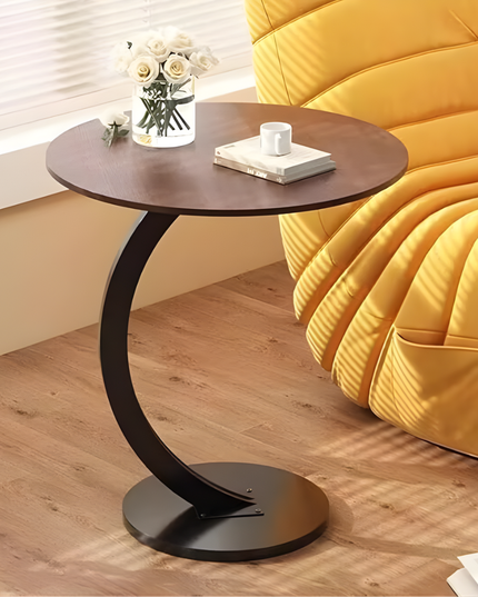 Round Shaped Coffee Table Metal Stand