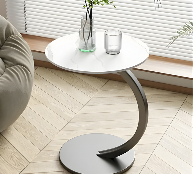 Round Shaped Coffee Table Metal Stand