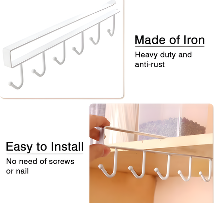 Wall Mounted Mug Hooks Organizer (1 pcs)
