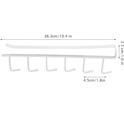Wall Mounted Mug Hooks Organizer (1 pcs)
