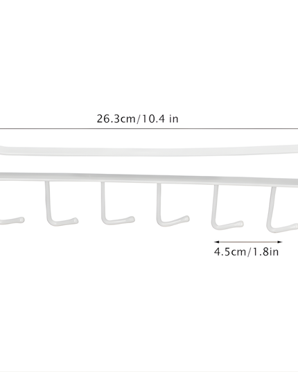 منظم خطافات الأكواب المثبتة على الحائط (قطعة واحدة)