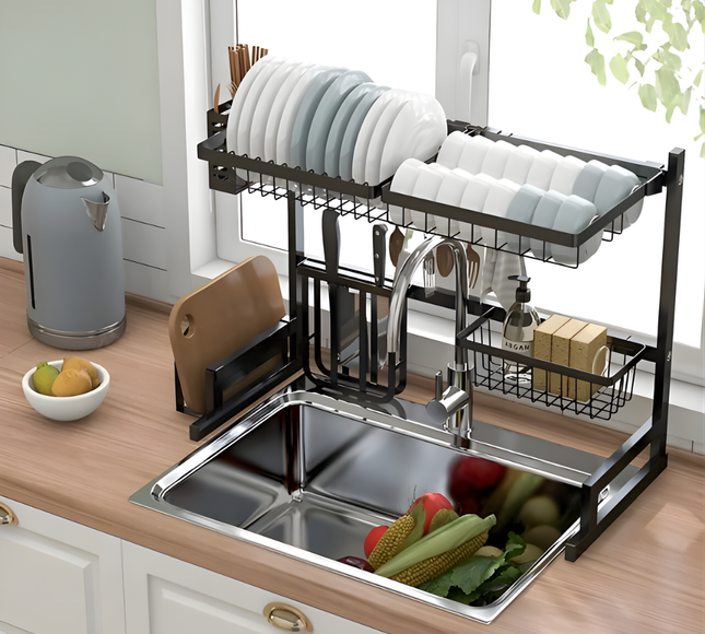 رف حوض معدني ثقيل للمطبخ لحوض واحد