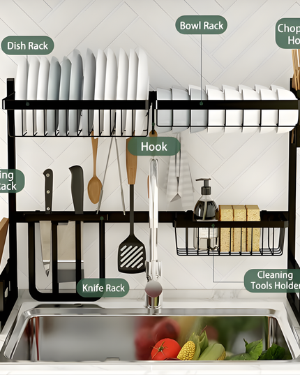 رف حوض معدني ثقيل للمطبخ لحوض واحد