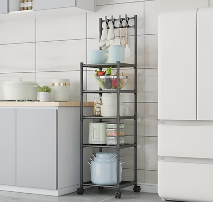 رف تخزين متحرك بأربع طبقات