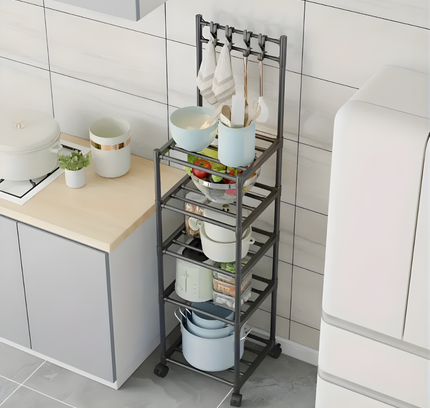 رف تخزين متحرك بأربع طبقات