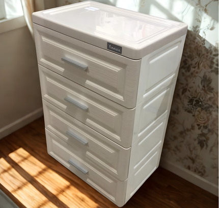 Plastic Storage Drawer Shelf 4 Layer