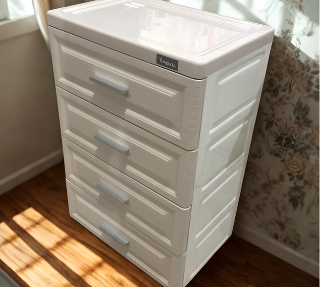 Plastic Storage Drawer Shelf 4 Layer
