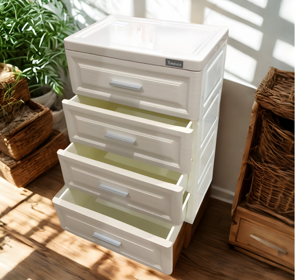 Plastic Storage Drawer Shelf 4 Layer