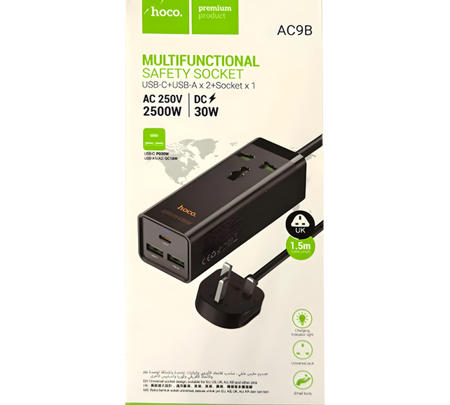 Hoco AC9B Multifunctional Safety Socket