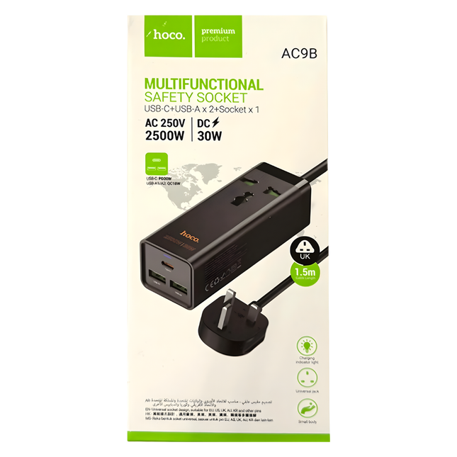 Hoco AC9B Multifunctional Safety Socket