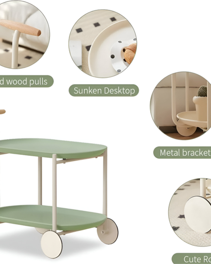 Kitchen 2-Tier Trolley Cart