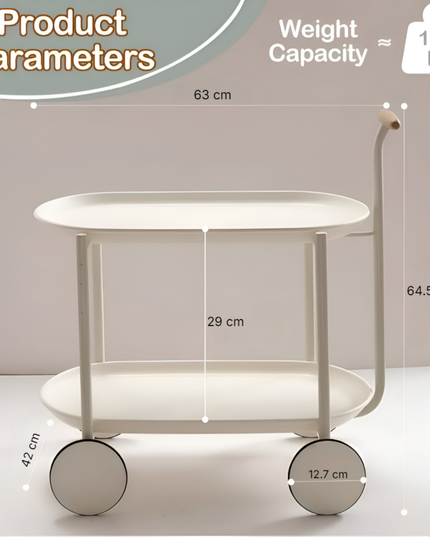 Kitchen 2-Tier Trolley Cart
