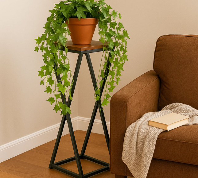 Wooden Single Plant Stand
