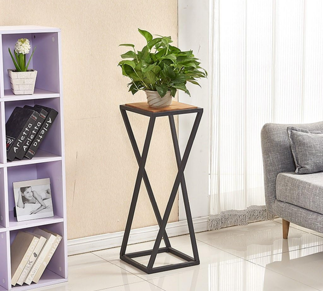 Wooden Single Plant Stand