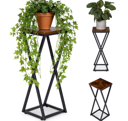Wooden Single Plant Stand
