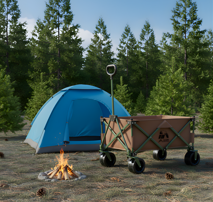 Foldable Wagon Trolley Big Wheels