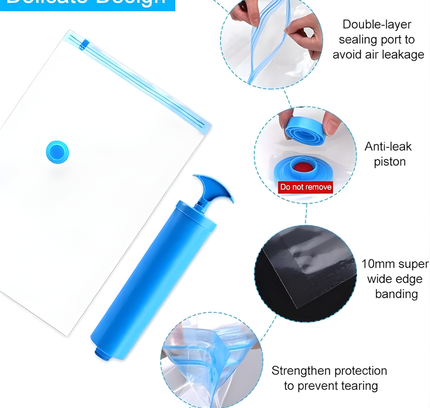 Vacuum Storage Bags with Hand pump