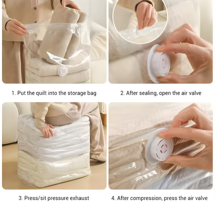 Vacuum Compression Bags non-pumping 5 Pcs