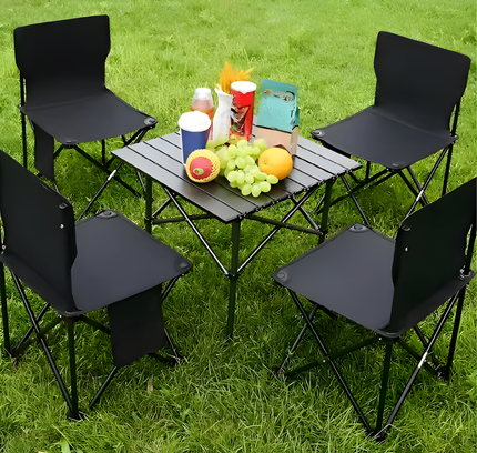 Foldable Camping Table with 4 Chair Set LB-20825