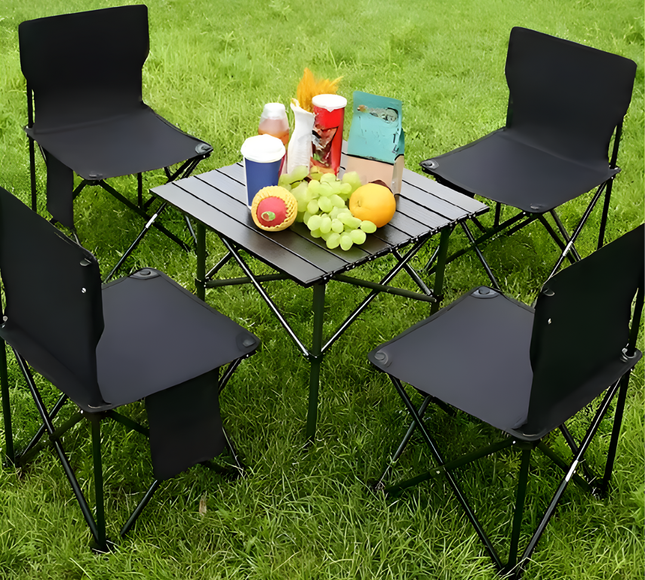 Foldable Camping Table with 4 Chair Set LB-20825