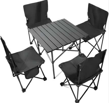 Foldable Camping Table with 4 Chair Set LB-20825