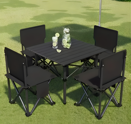 Foldable Camping Table with 4 Chair Set LB-20825