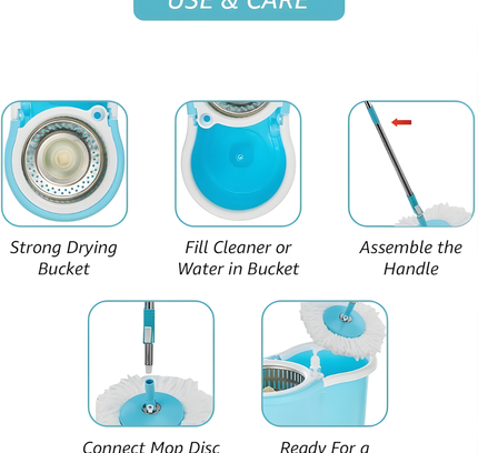 ممسحة دوارة Xpo Comfort مع عجلات دلو