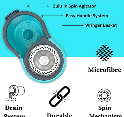 ممسحة دوارة Xpo Comfort مع عجلات دلو