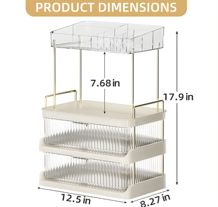 Cosmetic Storage Organizer 2 Drawers SQ-3472