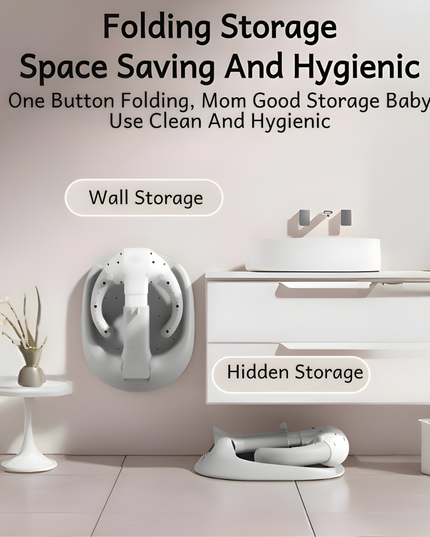 Foldable Baby Standing Bath tub adjustable height