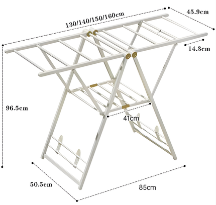 Foldable Cloth Drying Stand White