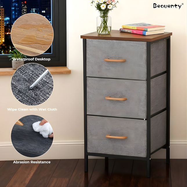 Fabric Drawers Storage Shelf 3 Layer