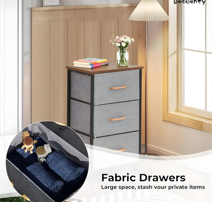 Fabric Drawers Storage Shelf 3 Layer