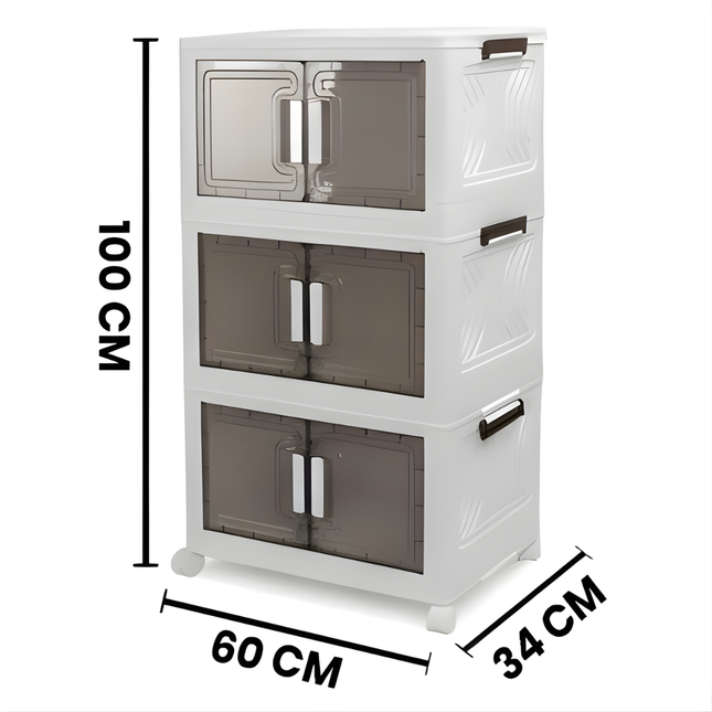 خزانة تخزين قابلة للطي بثلاث طبقات