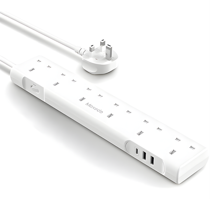 Power Strip Surge Protector 6 AC-3Usb Socket Moxedo