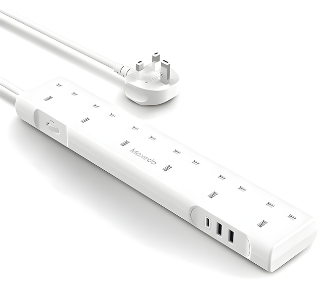Power Strip Surge Protector 6 AC-3Usb Socket Moxedo