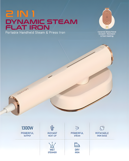 2 In 1 Dynamic Steam Flat Iron
