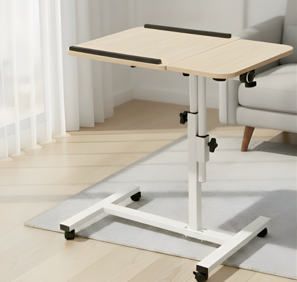 Rolling Laptop Desk with Wheels Adjustable