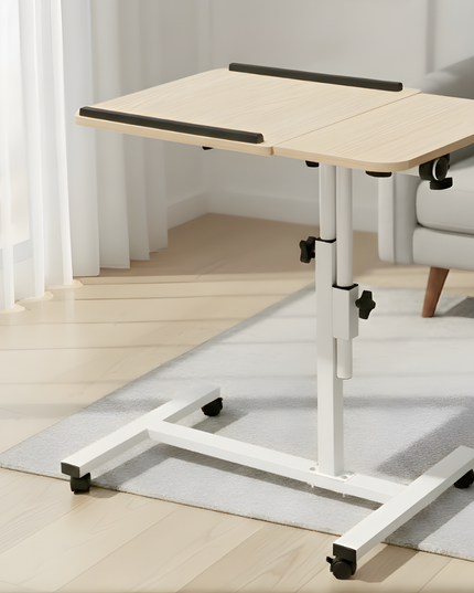 Rolling Laptop Desk with Wheels Adjustable