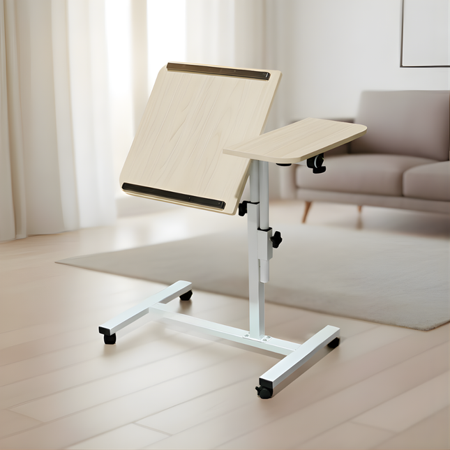 Rolling Laptop Desk with Wheels Adjustable
