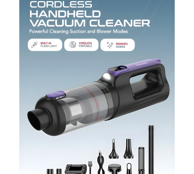 Moxedo Cordless Handheld Vacuum Cleaner